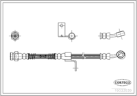 Brake Hose, CORTECO, OEM 587312D000, Article number 1 9 0 3 3 5 3 9, HYUNDAI (108910)