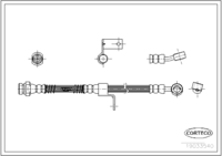 Brake Hose, CORTECO, OEM 587322D000, Article number 1 9 0 3 3 5 4 0, HYUNDAI (108911)