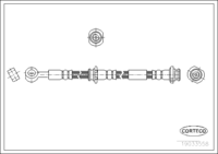 Brake Hose, CORTECO, OEM 46210AV01A, Article number 1 9 0 3 3 5 5 8, NISSAN (108929)
