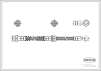 Brake Hose, CORTECO, OEM MN116147, Article number 1 9 0 3 3 5 6 9, MITSUBISHI (108940)