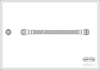 Brake Hose, CORTECO, OEM 3D0611775E, Article number 1 9 0 3 3 5 7 0, VW (108941)