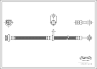 Brake Hose, CORTECO, OEM 01466SED000, Article number 1 9 0 3 3 5 7 4, HONDA (108945)