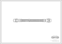 Brake Hose, CORTECO, OEM 34321163759, Article number 1 9 0 3 3 5 7 5, BMW (108946)