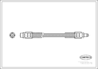 Brake Hose, CORTECO, OEM 4E0611775A, Article number 1 9 0 3 3 5 7 6, AUDI (108947)