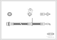 Front Right Brake Hose for TOYOTA, OEM 90080-94199 (19033578)