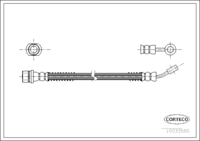 Brake Hose, CORTECO, OEM 5873107000, Article number 1 9 0 3 3 5 8 0, KIA (108951)