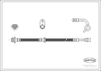 Brake Hose, CORTECO, OEM 01466S9A000, Article number 1 9 0 3 3 6 0 3, HONDA (108974)