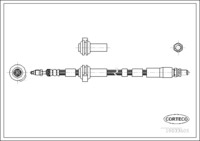 Brake Hose, CORTECO, OEM 1303845, Article number 1 9 0 3 3 6 0 5, FORD (108976)