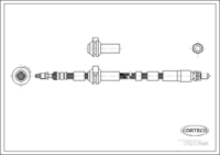 Brake Hose, CORTECO, OEM 1303844, Article number 1 9 0 3 3 6 0 6, FORD (108977)
