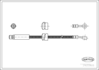 Brake Hose, CORTECO, OEM 96300046, Article number 1 9 0 3 3 6 5 5, DAEWOO (108989)