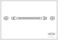 Brake Hose, CORTECO, OEM 90947-02957, ဆောင်းပါးနံပါတ် 1 9 0 3 3 7 9 4, TOYOTA (Front Axle , Length [mm]:323)
