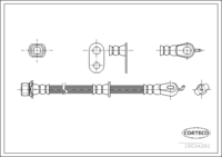 Front Axle Left Brake Hose for TOYOTA, Length 495mm