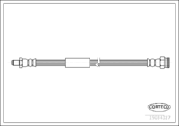 Brake Hose, CORTECO, OEM 51733731, Article number 1 9 0 3 4 3 2 7, FIAT (109132)