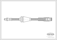 Brake Hose, CORTECO, OEM 51745709, Article number 1 9 0 3 4 3 2 9, FIAT (109134)