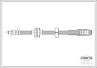 Brake Hose, CORTECO, OEM 60698796, Article number 1 9 0 3 4 3 4 1, ALFA ROMEO (109140)