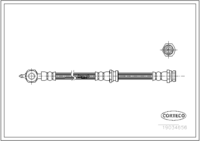 Brake Hose, CORTECO, OEM G30443980A, Article number 1 9 0 3 4 6 5 6, MAZDA (109170)