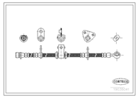 Brake Hose, CORTECO, OEM 01464SE0030, Article number 1 9 0 3 5 0 4 1, HONDA (109302)
