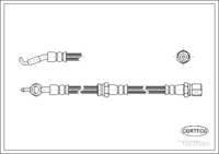 Brake Hose, CORTECO, OEM 96300350, Article number 1 9 0 3 5 0 6 0, DAEWOO (109321)