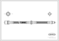 Brake Hose, CORTECO, OEM 9094702474, Article number 1 9 0 3 5 0 6 4, TOYOTA (Length [mm]:590,)