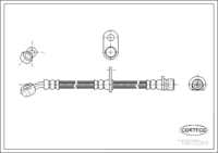 Brake Hose, CORTECO, OEM 01466-S04-900, Article number 1 9 0 3 5 0 6 9, HONDA (109330)