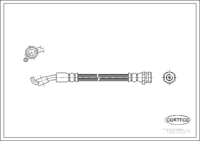 Brake Hose, CORTECO, OEM 4873005120, Article number 1 9 0 3 5 0 7 1, DAEWOO (109332)