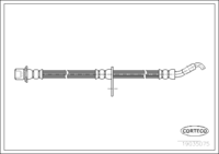 สายเบรค CORTECO OEM 9004922144 หมายเลขสินค้า 1 9 0 3 5 0 7 5, DAIHATSU (109336)