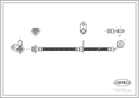 Brake Hose, CORTECO, OEM 01465S30N20, Article number 1 9 0 3 5 0 8 6, HONDA (109347)
