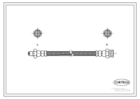 Brake Hose, CORTECO, OEM MR129742, Article number 1 9 0 3 5 1 0 4, MITSUBISHI (109365)