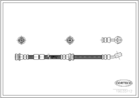 Brake Hose, CORTECO, OEM 46210-60Y10, Article number 1 9 0 3 5 1 1 2, NISSAN (109373)