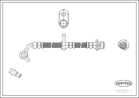 Brake Hose, CORTECO, OEM 01466-SJF-010, Article number 1 9 0 3 5 1 1 7, HONDA (109378)