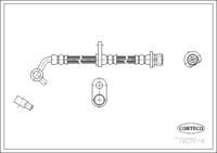Brake Hose, CORTECO, OEM 01468-SJF-010, Article number 1 9 0 3 5 1 1 8, HONDA (109379)