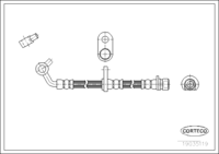 Brake Hose, CORTECO, OEM 01466-S9A-E01, Article number 1 9 0 3 5 1 1 9, HONDA (109380)