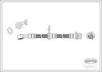 Brake Hose, CORTECO, OEM 01464-SJF-000, Article number 1 9 0 3 5 1 2 1, HONDA (109382)