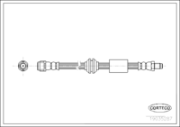 Brake Hose, CORTECO, OEM 1644200448, Article number 1 9 0 3 5 2 8 7, MERCEDES-BENZ (109514)