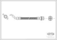 Brake Hose, CORTECO, OEM 90947-02E30, 1 9 0 3 5 2 9 5, TOYOTA