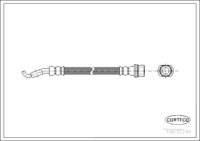 Brake Hose, CORTECO, OEM 90947-02E84, Article number 1 9 0 3 5 2 9 6, TOYOTA (Fitting Position: Rear Axle, Length: 255mm)