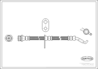 Brake Hose, CORTECO, OEM 51550-62J00, Article number 1 9 0 3 5 3 0 2, SUZUKI (109526)