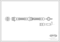 Brake Hose, CORTECO, OEM 562339, Article number 1 9 0 3 5 3 0 3, OPEL (109527)