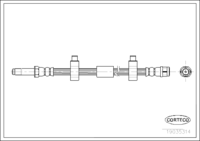 Brake Hose, CORTECO, OEM 7H8611776, Article number 1 9 0 3 5 3 1 4, VW (109531)