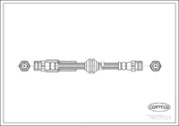 Brake Hose, CORTECO, OEM 2K0611775D, Article number 1 9 0 3 5 3 2 5, VW (109535)