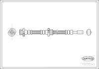 Brake Hose, CORTECO, OEM 462114M411, Article number 1 9 0 3 5 3 4 3, NISSAN (109544)