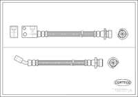Brake Hose, CORTECO, OEM 01468SMGE00, Article number 1 9 0 3 5 7 2 8, HONDA (109594)