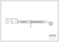 Brake Hose, CORTECO, OEM 01464-SMG-E00, Article number 1 9 0 3 5 7 3 1, HONDA (109597)