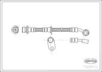 Brake Hose, CORTECO, OEM 01465-SNA-A01, Article number 1 9 0 3 5 7 3 2, HONDA (109598)