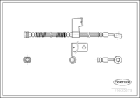 สายเบรค CORTECO OEM 587321A000 หมายเลขสินค้า 1 9 0 3 5 8 7 9, HYUNDAI (109621)
