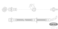 สายเบรค CORTECO OEM 90080-94A61, 1 9 0 3 6 1 0 9, TOYOTA (109765)