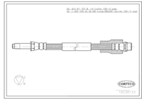 Brake Hose, CORTECO, OEM 9064280335, Article number 1 9 0 3 6 1 3 3, MERCEDES-BENZ (109780)