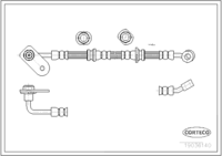 สายเบรค CORTECO OEM 5154065D00 หมายเลขสินค้า 1 9 0 3 6 1 4 0, SUZUKI (109783)