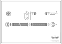 Brake Hose, CORTECO, OEM 9008094204, Article number 1 9 0 3 6 2 1 1, TOYOTA - Front Axle Right Position