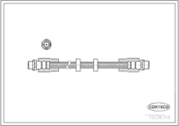 Brake Hose, CORTECO, OEM 4F0611707B, Article number 1 9 0 3 6 3 1 8, VAG (109832)